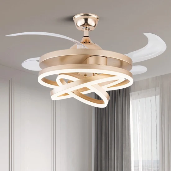 2023 Design 42 Inch Energy Saving Indoor Lighting Deformable Invisible Fan Light