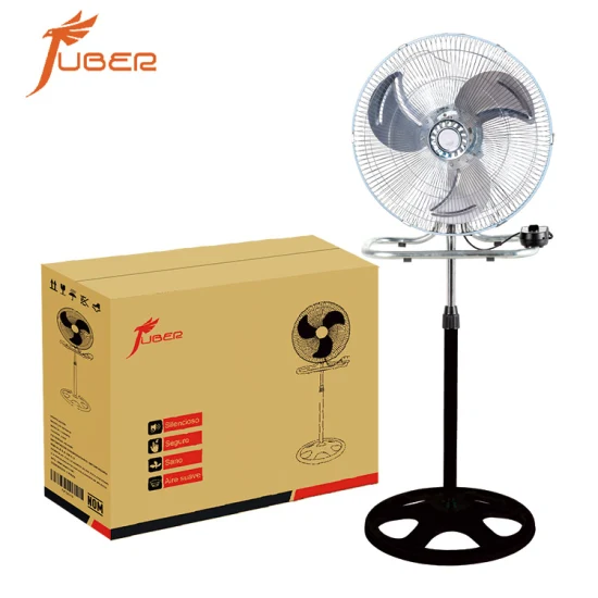 China 18 Inch 3 in 1 12V 24V AC DC High Speed Industrial Air Cooling Pedestal Standing Fan