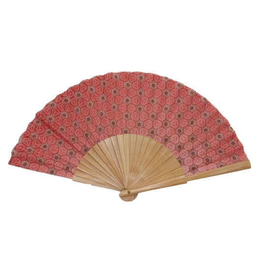 Length 23cm Craft Decoration Gift Folding Linen Hand Fan Customized Wood Hand Held for Men Women Girls