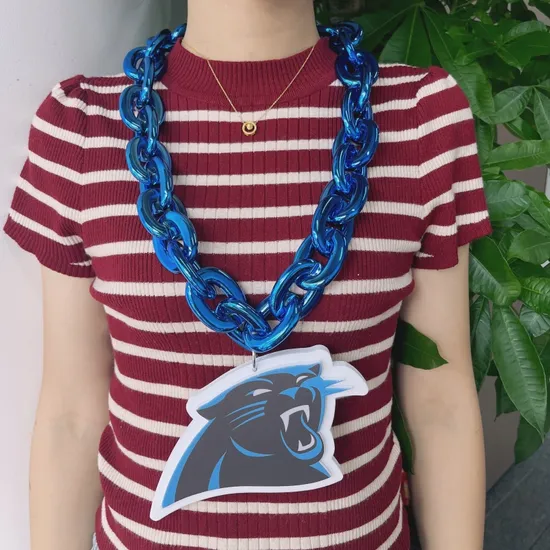 NFL Fan Chain Necklace Pendants San Francisco Fan Big Chain Necklace Foam Championship Ring Necklace Customize 3D EVA Foam Fans 