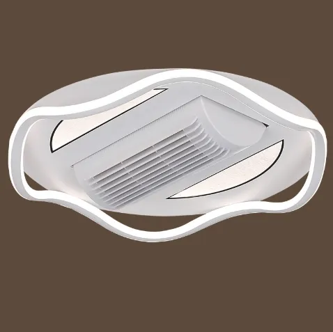 Modern Minimalist Bladeless Fan Ceiling Light Smart Frequency Conversion Invisible Mute Living Room Eye Protection LED Fan Light 