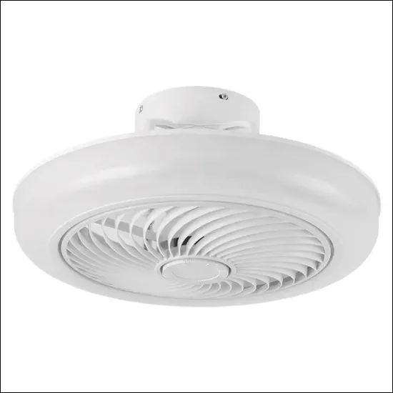New 749A 20 Inch Small Modern Bladeless Ceiling Fan Light Remote Flush Mount Living Room Bedroom Children Invisible 