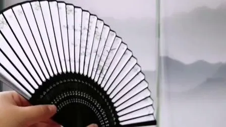 Vintage Chinese/Japanese Fans Wall Hanging Home Decor Bamboo Cloth Fan 