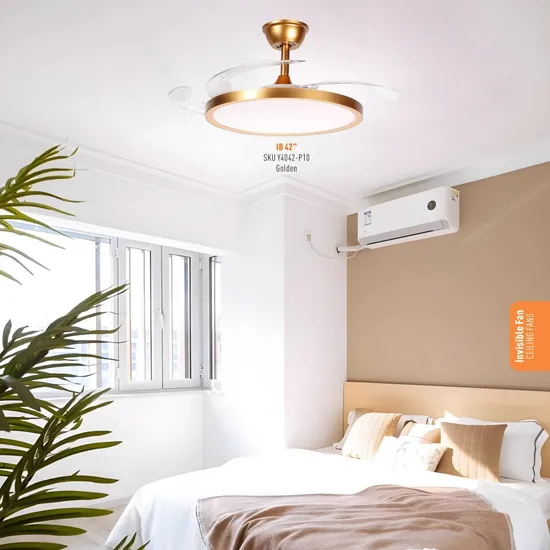 Wholesale 42 Inch Mute Invisible Ceiling Fan Light Bedroom Fan Light Dining Room Ceiling Light 