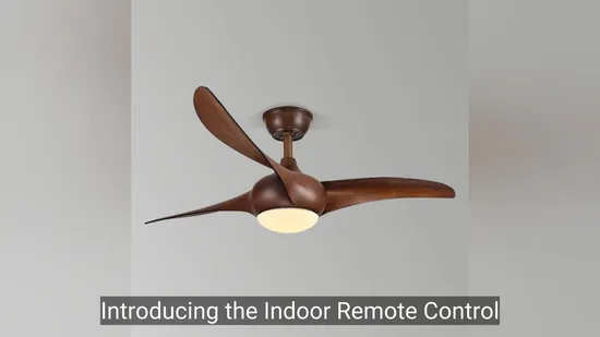 Indoor Remote Control 3 Blade ABS Home Living Room Bedroom Nordic 52 Inch Electric DC Modern BLDC LED Ceiling Fan with Light 