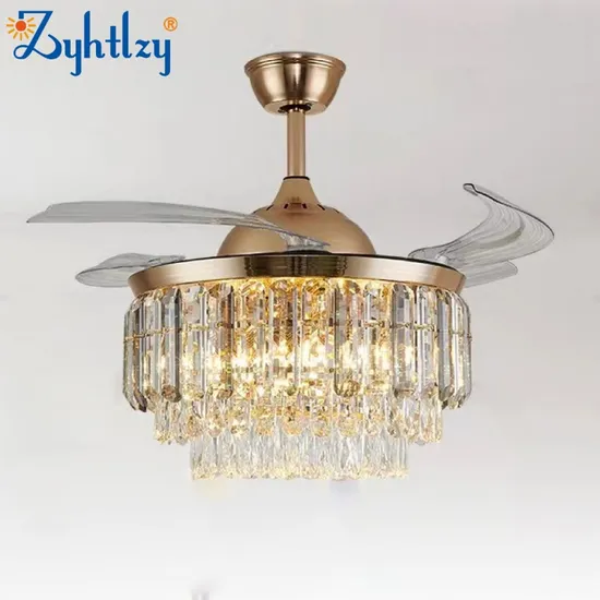 Decoration Fan Light 42/48 Inch Modern Ceiling Fan Crystal Luxury Dining Room a Living Room Chandelier (ZY