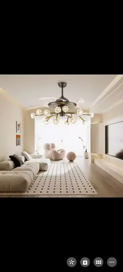 China′s Most Affordable Modern Crystal Invisible Fan Light 