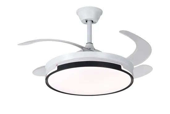 Retractable Invisible Ceiling Fan Light for Stylish Home Office 