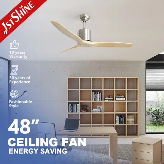 1stshine Ceiling Fan Home Appliances Decorated Remote Control 3 Blade Wood Flush Optional Ceiling Fan Without Light 