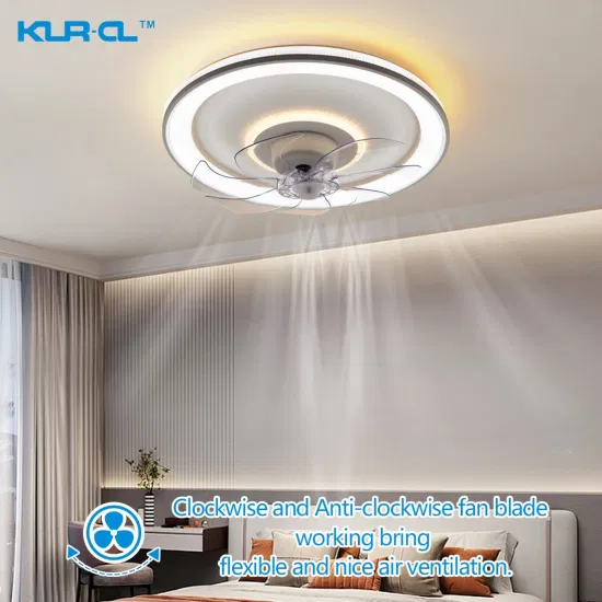 Surface Mounted Invisible ABS Blade Mobile APP Control Energy Saving Ceiling Fan Light