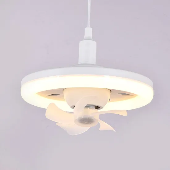 Invisible Blade Dimmable Hanging Chnadelier LED Ceiling Fan Light with Remote for Home 