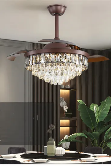 Elegant Design 42inch DC Motor with Hidden Blades LED Ceiling Fan Light 